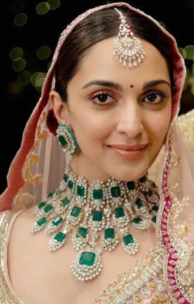 Salty Kiara Advani Green Emerald Necklace