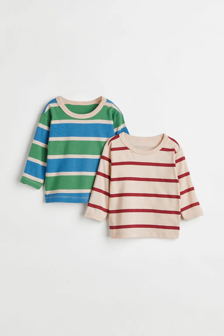 Boys H&M Striped 5-pack long-sleeved T-shirts & long-sleeved