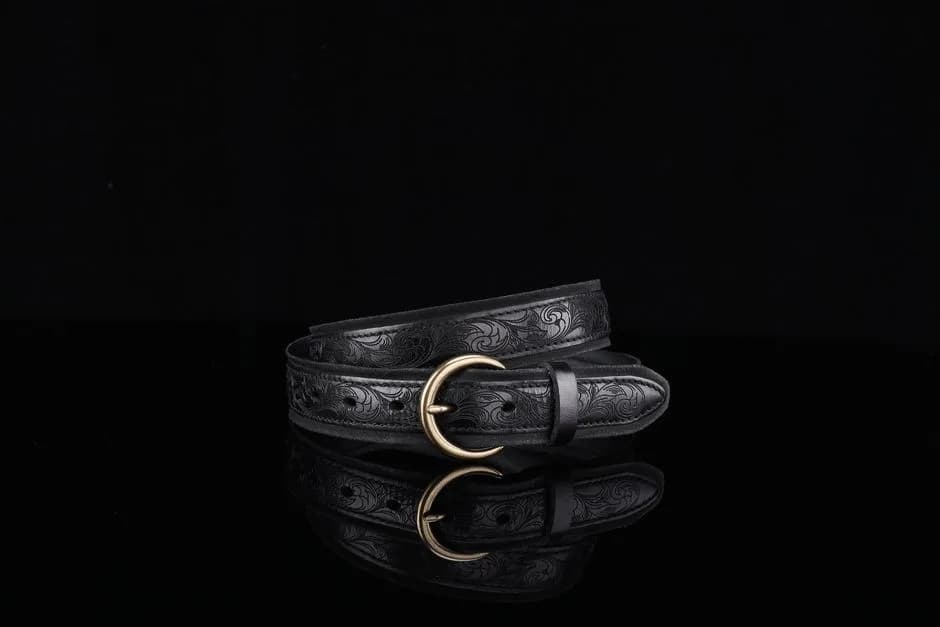 Van Heusen Women Black Genuine Leather Belt