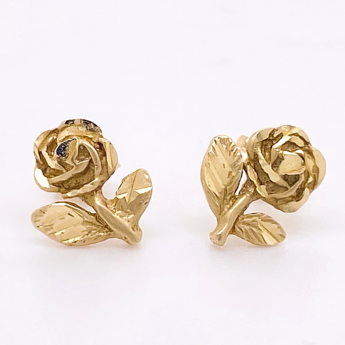 Rose Shape Floral Stud Earrings
