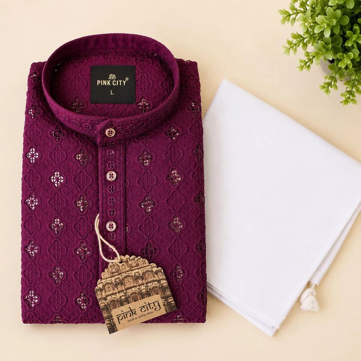 Chowk Lucknow Cotton Kurta Pyjama Set